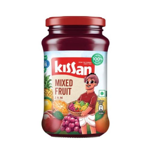 Kissan Mixed Fruit Jam, With Fruit Ingredients