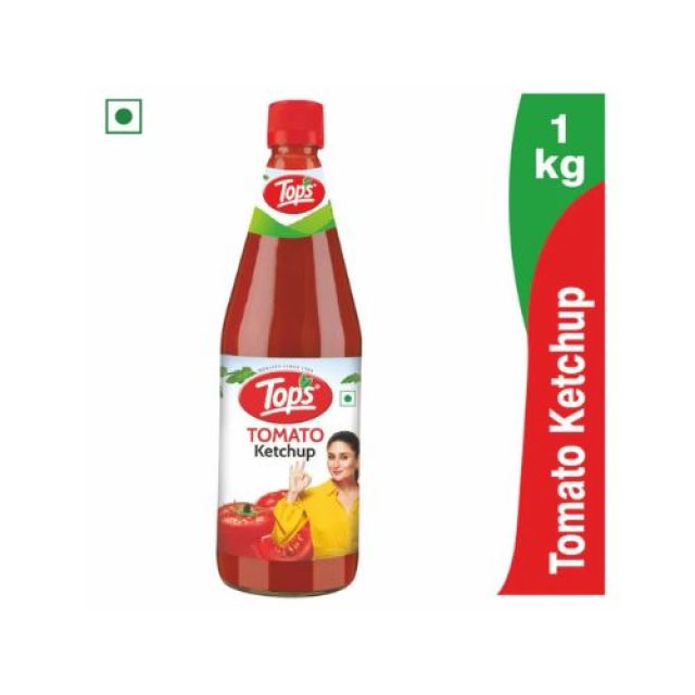 Tops Tomato Ketchup Glass Bottle