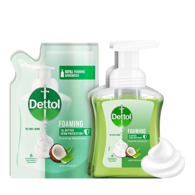 Dettol Foaming Handwash with Aloe Coconut with Refill Pouch