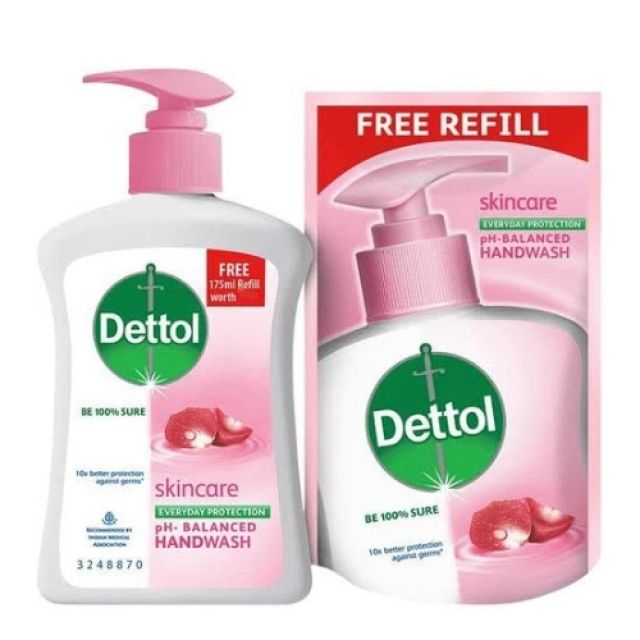 Dettol Skincare Liquid Handwash with Free Refill Pouch